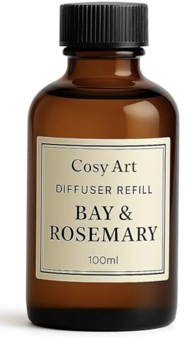 Bay & Rosemary Diffusor-Nachfüllpackung, 100 ml, frische Kräuter für Zuhause, Cosy Art London, Nachfüllpack für Schilfdiffusoren, natürliches veganes Duftöl, handgefertigt in Großbritannien Bay & Rosemary Diffusor-Nachfüllpackung, 100 ml, frische Kräuter für Zuhause, Cosy Art London, Nachfüllpack für Schilfdiffusoren, natürliches veganes Duftöl, handgefertigt in Großbritannien von Cosy Art