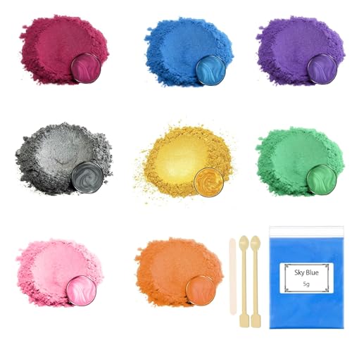 Cosyhav Glimmerpulver für Epoxidharz, Perlglanz-Harz-Pigment, geeignet für Seifenfarbe, Kerzenfarbe, Kosmetik, Nagellack, Badekugel, Schleim, 8 Stück Cosyhav Glimmerpulver für Epoxidharz, Perlglanz-Harz-Pigment, geeignet für Seifenfarbe, Kerzenfarbe, Kosmetik, Nagellack, Badekugel, Schleim, 8 Stück von Cosyhav