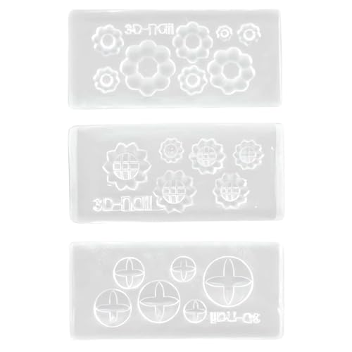 Cotsdan 3D-Sonnenblumen-Nagelkunst-Silikonformen, Mini-Blumen-UV-Harz-Formen, geprägte Schablonen, Gießform, DIY, Blume, Kristall, Nagelwerkzeuge, handgefertigte Bastelvorlage, Schnitzform von Cotsdan