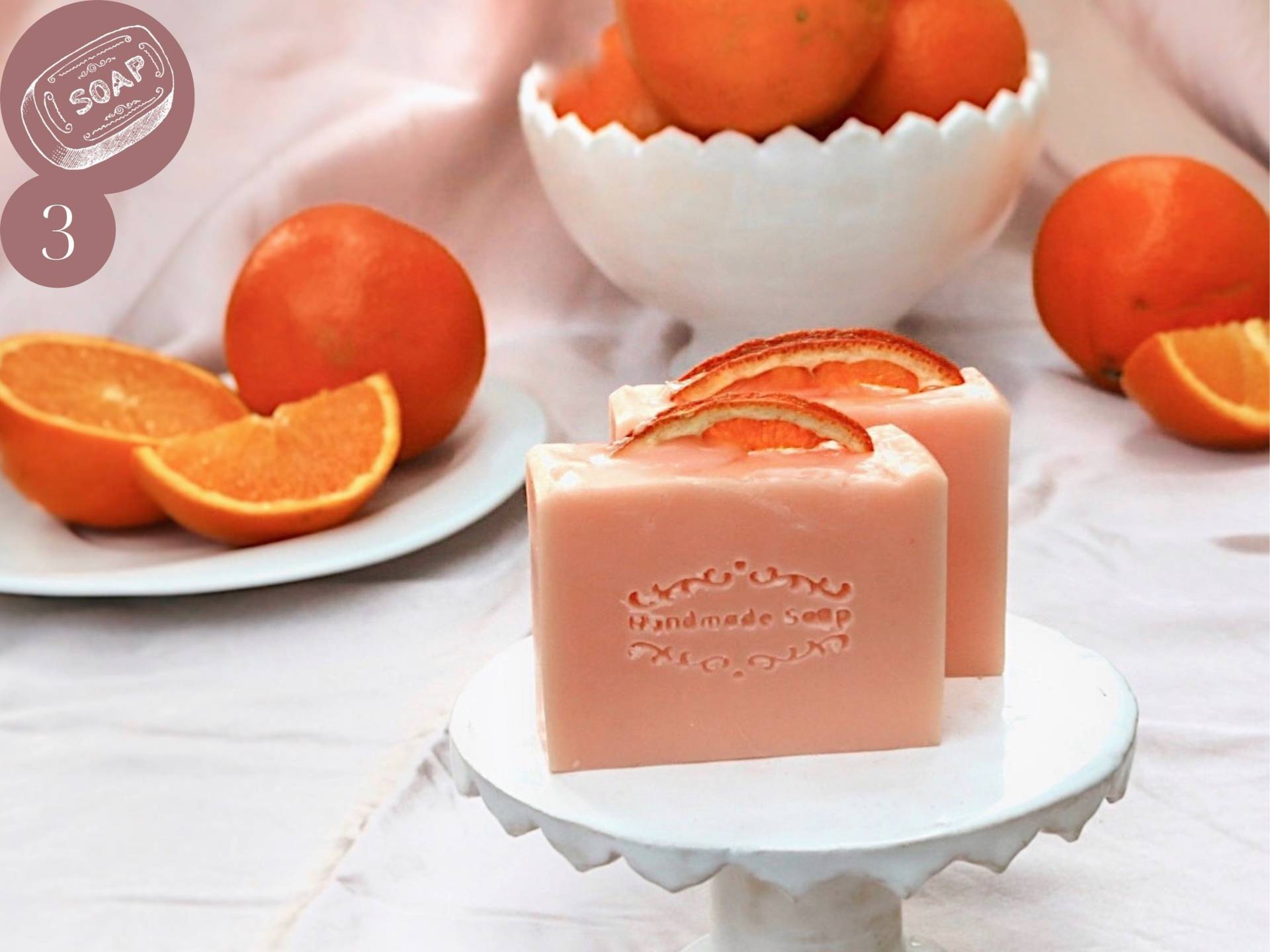 Handseife Orange 3Er Pack - Glycerinseife Vegan Citrus Seife Aus Glycerin Handseife Orange 3Er Pack - Glycerinseife Vegan Citrus Seife Aus Glycerin von CottageandRose