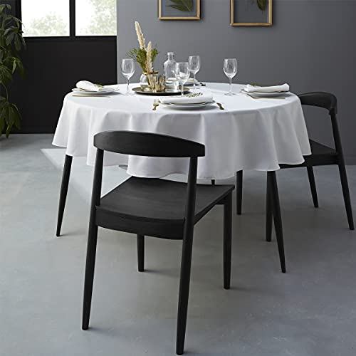 Coucke 3152192181511 Uni Tischdecke, Baumwolle, quadratisch 180 X 180 cm, Baumwolle, weiß, 180 x 180 x 0,03 cm von Coucke