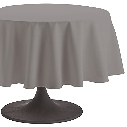 Coucke Tischdecke, rund, einfarbig, Baumwolle, Kiesel, 180 x 180 cm Coucke Tischdecke, rund, einfarbig, Baumwolle, Kiesel, 180 x 180 cm von Coucke