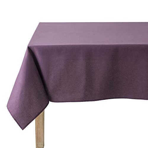Coucke Tischdecke Rechteck Uni aubergine Baumwolle 180 x 300 cm von Coucke