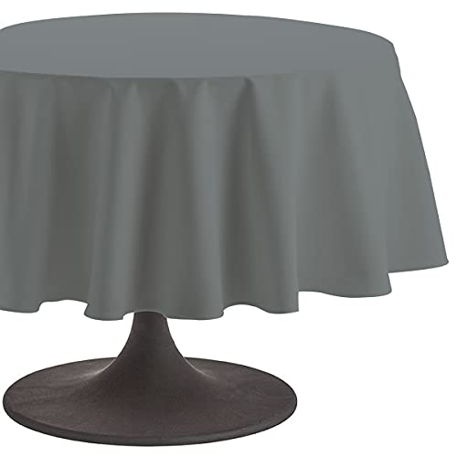 Coucke Tischdecke rund Uni Anthrazit Baumwolle 180 cm Coucke Tischdecke rund Uni Anthrazit Baumwolle 180 cm von Coucke