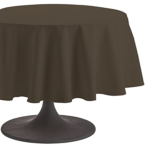 Coucke Tischdecke rund Uni Trüffel Baumwolle 235 cm Coucke Tischdecke rund Uni Trüffel Baumwolle 235 cm von Coucke