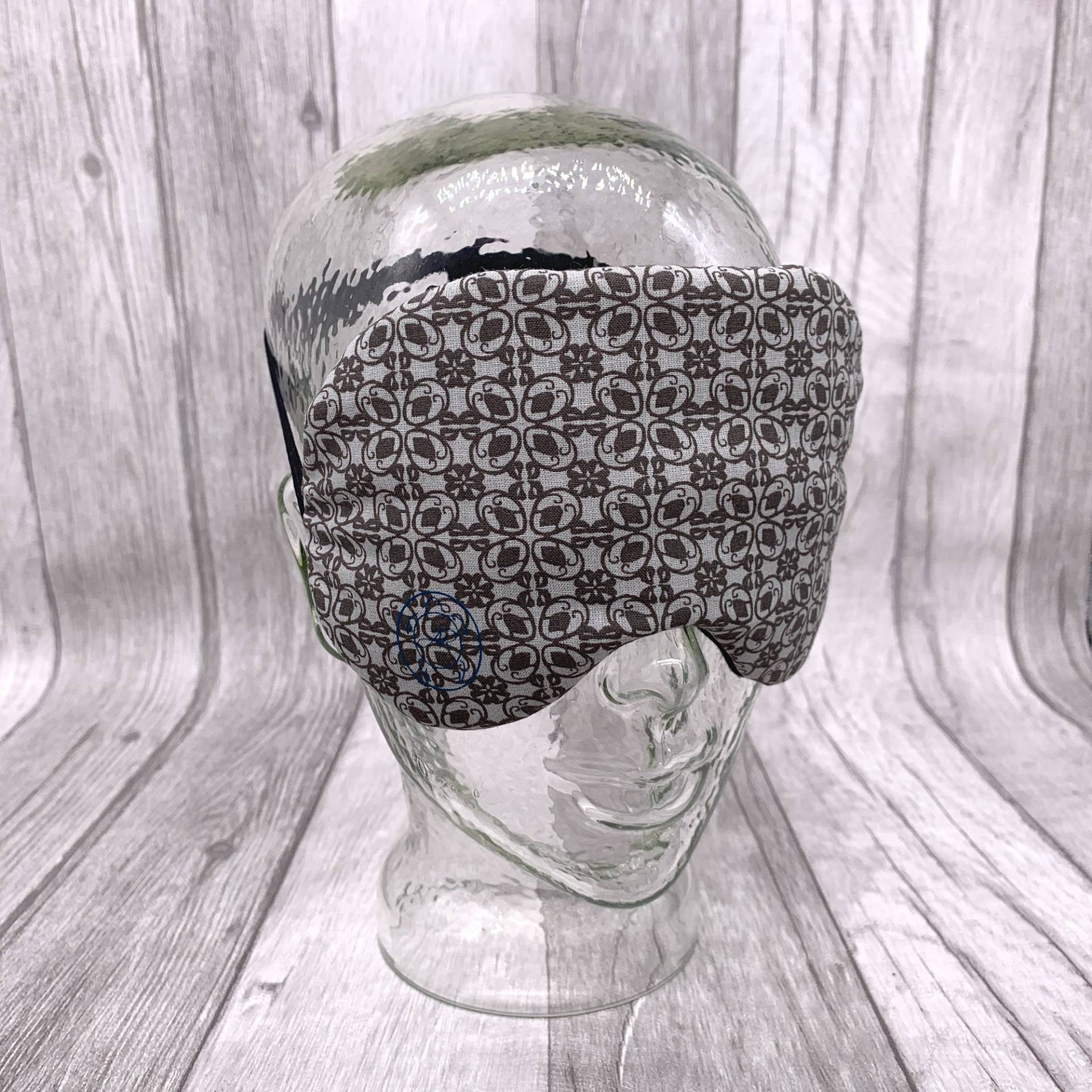 Graue Schlafbrille, Gemusterte Schlafmaske, Große Augenbinde, Geschenk Für Sie Und Ihn, Geschenkidee Graue Schlafbrille, Gemusterte Schlafmaske, Große Augenbinde, Geschenk Für Sie Und Ihn, Geschenkidee von CoucouChouchouShop