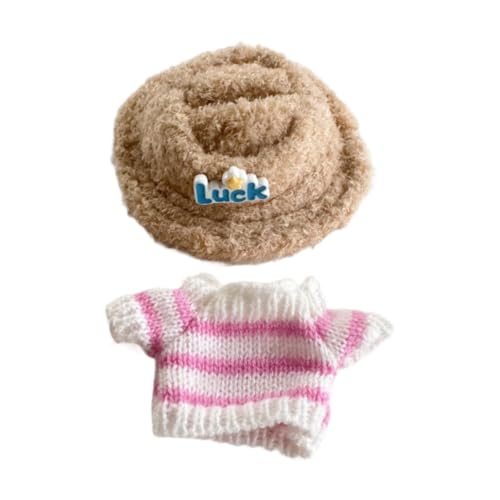 CoudarTitie 2X Puppen Gestreifter Pullover Und Mütze, Miniatur Kleidungszubehör, Handgemachte Kleidung für 15 17cm Puppen Kindergeschenke, Gelb CoudarTitie 2X Puppen Gestreifter Pullover Und Mütze, Miniatur Kleidungszubehör, Handgemachte Kleidung für 15 17cm Puppen Kindergeschenke, Gelb von CoudarTitie
