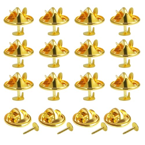 Coufce 100 Paar Anstecknadeln, goldfarbene Schmetterlings-Krawattennadeln, perfekte Anstecknadeln für Bastelarbeiten, Schmuckherstellung Coufce 100 Paar Anstecknadeln, goldfarbene Schmetterlings-Krawattennadeln, perfekte Anstecknadeln für Bastelarbeiten, Schmuckherstellung von Coufce
