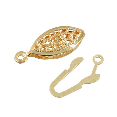 Coufce Perlen-Halskettenverschlüsse zur Schmuckherstellung, Fischhaken-Verschluss für Halsketten, Armbänder, ovale Schmuck-Verschlüsse für Armbänder und Halsketten, 40 Stück Coufce Perlen-Halskettenverschlüsse zur Schmuckherstellung, Fischhaken-Verschluss für Halsketten, Armbänder, ovale Schmuck-Verschlüsse für Armbänder und Halsketten, 40 Stück von Coufce
