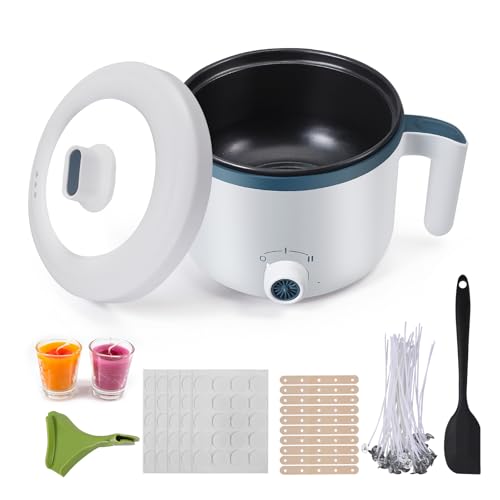 Fondoir Wachserhitzer, Kerzenherstellungssets, Schmelzmaschine, Wachskerze, 1,7 l, Kerzenset mit Ausgießer, Docht, Aufkleber für Dochte, Zentriervorrichtung, Löffel Fondoir Wachserhitzer, Kerzenherstellungssets, Schmelzmaschine, Wachskerze, 1,7 l, Kerzenset mit Ausgießer, Docht, Aufkleber für Dochte, Zentriervorrichtung, Löffel von Couleeur
