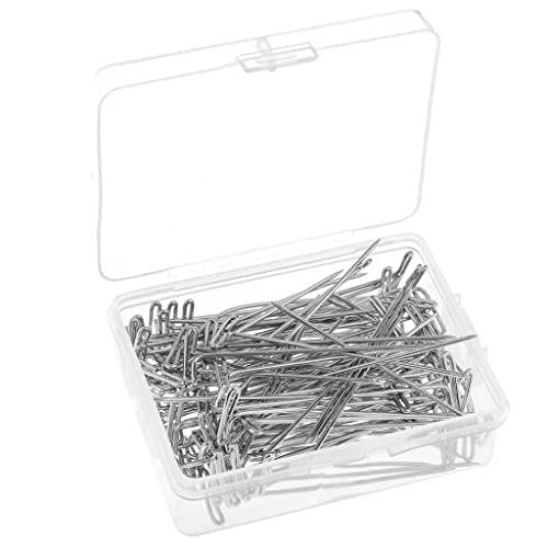 100 Stück Metall T Pins zum Nähen Stricken Basteln mit Perücken Makramee 51mm von Courtieyeardceastea