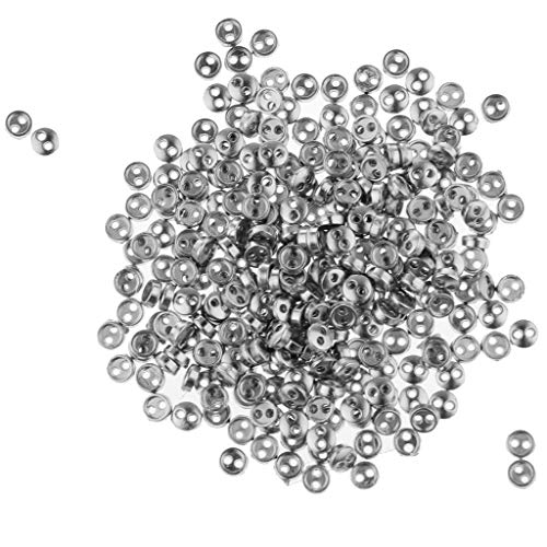 300 Stück/Set Mini-Knöpfe aus Metall für Puppenkleidung DIY Accs Silber von Courtieyeardceastea