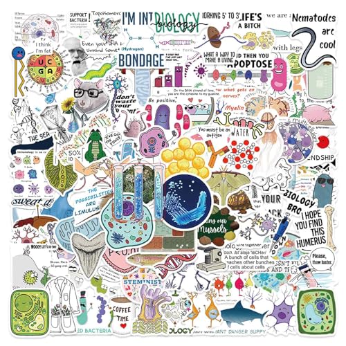 100 Stücke Meme Sticker, Lustige Biochemie Aufkleber, Biologie Labor Aufkleber, Studenten-Aufkleber-Set über Zellen, Bakterien, Zellstrukturdiagramm, Wissenschaftler 100 Stücke Meme Sticker, Lustige Biochemie Aufkleber, Biologie Labor Aufkleber, Studenten-Aufkleber-Set über Zellen, Bakterien, Zellstrukturdiagramm, Wissenschaftler von Cozevdnt