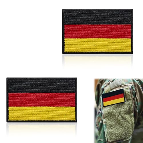 2 Stück Deutschland Flaggen Patch, 8 x 5 cm Bundeswehr Patches, Germany Flag Patch, Gestickt mit Abzeichen Klett for Military Uniform Tactical Bag Jacket Jeans Hat 2 Stück Deutschland Flaggen Patch, 8 x 5 cm Bundeswehr Patches, Germany Flag Patch, Gestickt mit Abzeichen Klett for Military Uniform Tactical Bag Jacket Jeans Hat von Cozevdnt