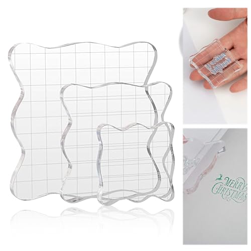 3 Stück Acrylblock für Silikonstempel, Gitter Handwerk Stempelblöcke, transparenter Stempelblock mit Gitterlinien, Stempelplatte mit Gitter Linien, 2.5/5/7.5cm Stempelblock 3 Stück Acrylblock für Silikonstempel, Gitter Handwerk Stempelblöcke, transparenter Stempelblock mit Gitterlinien, Stempelplatte mit Gitter Linien, 2.5/5/7.5cm Stempelblock von Cozevdnt