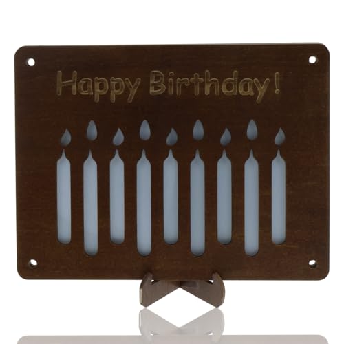 Cozevdnt Geldgeschenke Geburtstag Aus Holz, Geldgeschenk aus Holz inkl Ständer Kreatives Geschenke Geburtstaggeschenk Grußkarten, Geburtstagskarte Deko von Cozevdnt