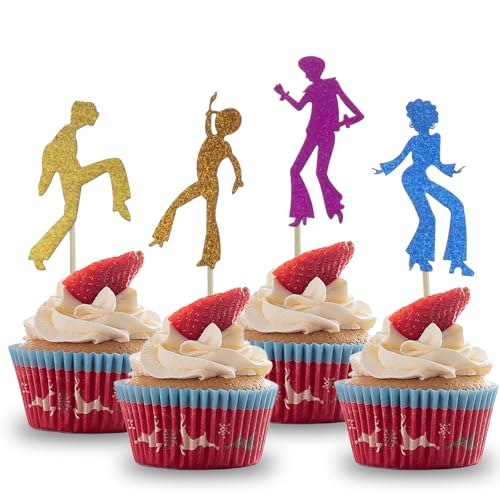 Disco Tanzen Cupcake Topper Menschen, 24 Stück 70er Disco Kuchen Dekorationen Disco Cupcake Picks für Disco Ball Musik Theme Party Geburtstagsfeier Hochzeitsfeier Dekorationen Disco Tanzen Cupcake Topper Menschen, 24 Stück 70er Disco Kuchen Dekorationen Disco Cupcake Picks für Disco Ball Musik Theme Party Geburtstagsfeier Hochzeitsfeier Dekorationen von Cozevdnt