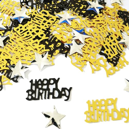 Gold Schwarz Konfetti Geburtstag Luftschlangen, Tischdeko Streudeko, Glitzer Konfetti Für Hochzeit Jubiläum Partydekorationen, Geburtstag Frau Mann Gold Schwarz Konfetti Geburtstag Luftschlangen, Tischdeko Streudeko, Glitzer Konfetti Für Hochzeit Jubiläum Partydekorationen, Geburtstag Frau Mann von Cozevdnt