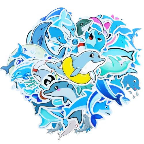 Niedliche Ozean Delfin Aufkleber Geschenke, 50 Stück Fisch Wasserdicht Sticker Telefon Gitarre Skateboard Computer Koffer Fahrrad Dolphin Vinyl Stickers Erwachsene Kinder Teens Niedliche Ozean Delfin Aufkleber Geschenke, 50 Stück Fisch Wasserdicht Sticker Telefon Gitarre Skateboard Computer Koffer Fahrrad Dolphin Vinyl Stickers Erwachsene Kinder Teens von Cozevdnt