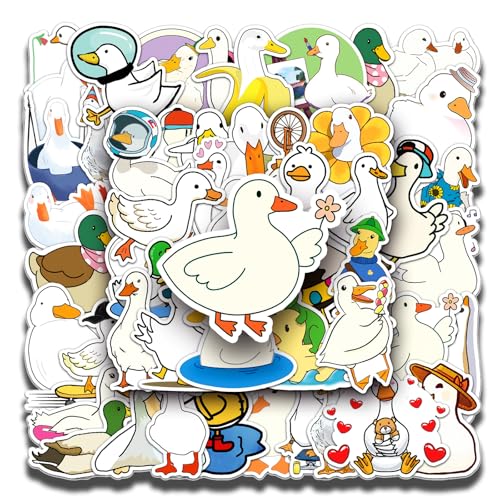 Tier Stickers Wasserdicht Ästhetisch Aufkleber, 50 Stück Enten Cartoon Süße Decal, Für Fahrrad,Gepäck,Kühlschrank,Motorrad,Gitarre, Laptop, Stoßstange,Auto Tier Stickers Wasserdicht Ästhetisch Aufkleber, 50 Stück Enten Cartoon Süße Decal, Für Fahrrad,Gepäck,Kühlschrank,Motorrad,Gitarre, Laptop, Stoßstange,Auto von Cozevdnt