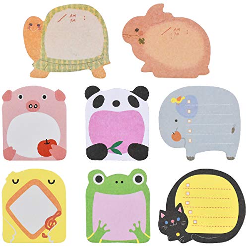 8 Pack Farbige Haftnotizen, Super Sticky Notes Klein, Neuheit Cartoon Tiere Haftnotizen, Selbstklebende Notizzettel Bunt für Büro und Studenten, Klebezettel Mehrzweck Kinder 8 Pack Farbige Haftnotizen, Super Sticky Notes Klein, Neuheit Cartoon Tiere Haftnotizen, Selbstklebende Notizzettel Bunt für Büro und Studenten, Klebezettel Mehrzweck Kinder von Cozlly