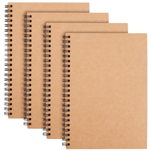Cozlly 4stk Spiralblock Notizbücher, 120 Pages/ 60 Sheets Spirale Notizblock, Notizbuch Spiralbindung Liniert, Kraftpapier Einband Notizbücher Ringbuch für Reisen Memos Büro Schule Cozlly 4stk Spiralblock Notizbücher, 120 Pages/ 60 Sheets Spirale Notizblock, Notizbuch Spiralbindung Liniert, Kraftpapier Einband Notizbücher Ringbuch für Reisen Memos Büro Schule von Cozlly