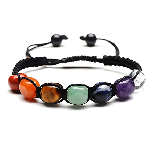 Naturstein Armbänder Damen, 7 Chakra Armband für Damen Herren,Armband mit Lavastein Perle,Yoga Armbänder,Perlenarmband aus Onyx Natursteinperlen für Pärchen Armband Bringt Viel Glück Naturstein Armbänder Damen, 7 Chakra Armband für Damen Herren,Armband mit Lavastein Perle,Yoga Armbänder,Perlenarmband aus Onyx Natursteinperlen für Pärchen Armband Bringt Viel Glück von Cozlly