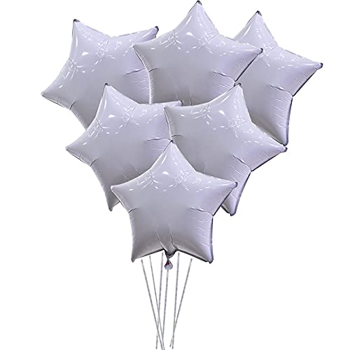 CozofLuv 25 Stück 18 Zoll Stern Folienballon Luftballons Sternluftballons Heliumballon Folienluftballon Ballone für Geburtstag, Hochzeit, Valentinstag, Weihnachtsfeierdekoration (Grau) von CozofLuv