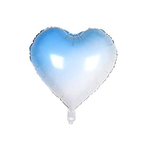 CozofLuv 25 Stück 18 Zoll Blau Herzballons Folienballons Luftballons Herzform Heliumballons Herzluftballons für Geburtstag Valentinstag Hochzeit Verlobung von CozofLuv