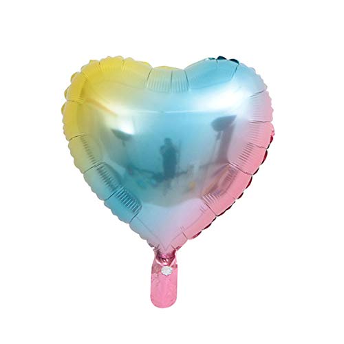 CozofLuv 25 Stück 18 Zoll Herzballons Folienballons Luftballons Herzform Heliumballons Herzluftballons für Geburtstag Valentinstag Hochzeit Verlobung (Verlaufsfarbe) von CozofLuv