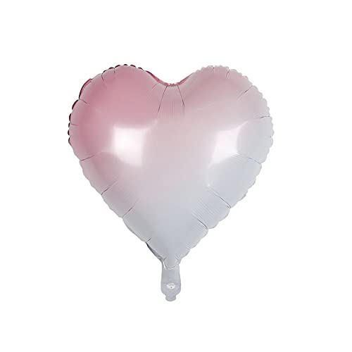 CozofLuv 25 Stück 18 Zoll Rosa Herzballons Folienballons Luftballons Herzform Heliumballons Herzluftballons für Geburtstag Valentinstag Hochzeit Verlobung von CozofLuv
