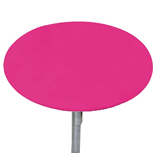 Cozomiz Elastische Tischdecke Gartentischdecke Rundtischdecke Waschbar rutschfeste Abwischbar Schmutzabweisend Tischdecke 60cm Runde Enge Passform Pink von Cozomiz