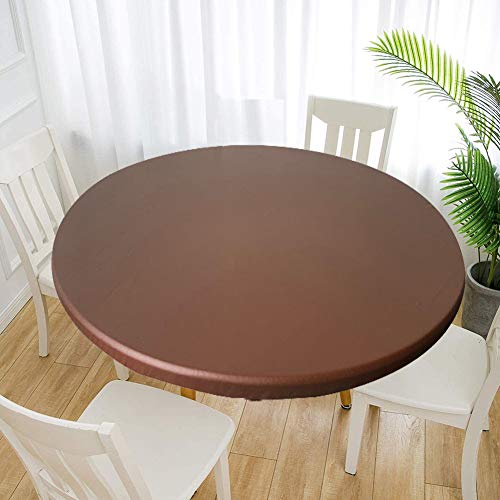 Cozomiz Elastische Tischdecke Gartentischdecke Rundtischdecke wasserdichte rutschfeste Abwischbar Schmutzabweisend Tischdecke Braun 80cm Runde Enge Passform Cozomiz Elastische Tischdecke Gartentischdecke Rundtischdecke wasserdichte rutschfeste Abwischbar Schmutzabweisend Tischdecke Braun 80cm Runde Enge Passform von Cozomiz