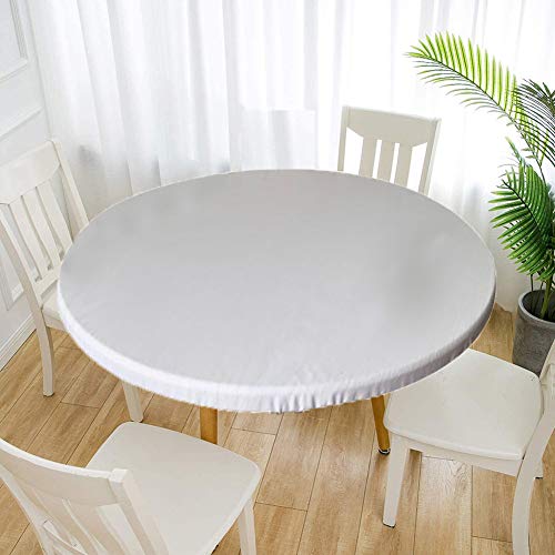 Cozomiz Elastische Tischdecke Gartentischdecke Rundtischdecke wasserdichte rutschfeste Abwischbar Schmutzabweisend Tischdecke Weiß 60cm Runde Enge Passform Cozomiz Elastische Tischdecke Gartentischdecke Rundtischdecke wasserdichte rutschfeste Abwischbar Schmutzabweisend Tischdecke Weiß 60cm Runde Enge Passform von Cozomiz