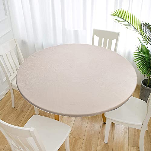Cozomiz Jacquard Elastische Tischdecke Gartentischdecke Rundtischdecke wasserdichte rutschfeste Abwischbar Schmutzabweisend Tischdecke 110cm Runde Enge Passform Beige Cozomiz Jacquard Elastische Tischdecke Gartentischdecke Rundtischdecke wasserdichte rutschfeste Abwischbar Schmutzabweisend Tischdecke 110cm Runde Enge Passform Beige von Cozomiz