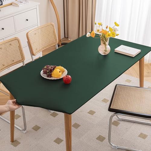 Cozomiz PU-Leder Elastische Tischdecke Gartentischdecke Rechteckig Tischdecke wasserdichte rutschfeste Abwischbar Schmutzabweisend Tischdecke 80x130cm Dunkelgrün Cozomiz PU-Leder Elastische Tischdecke Gartentischdecke Rechteckig Tischdecke wasserdichte rutschfeste Abwischbar Schmutzabweisend Tischdecke 80x130cm Dunkelgrün von Cozomiz