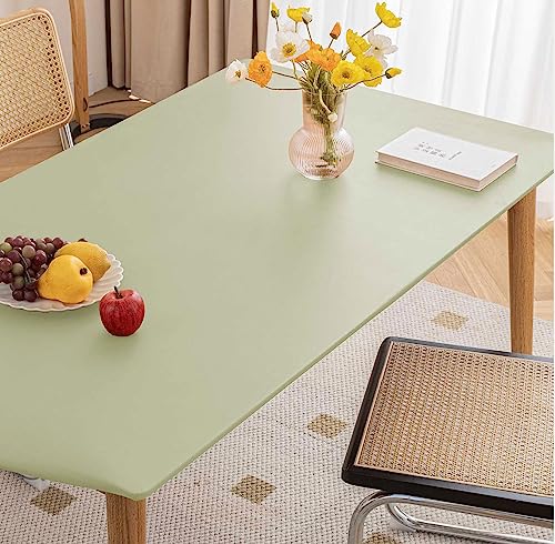 Cozomiz PU-Leder Elastische Tischdecke Gartentischdecke Rechteckig Tischdecke wasserdichte rutschfeste Abwischbar Schmutzabweisend Tischdecke 90x150cm Grün von Cozomiz