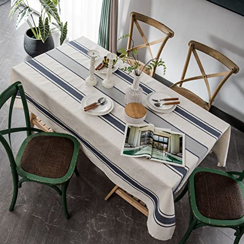 Cozomiz Streifenmuster Tischdecke Eckig Abwaschbar Tischtuch Pflegeleicht Schmutzabweisend Rechteckig Tischwäsche Tapisserie 150x213cm Navy Blau Cozomiz Streifenmuster Tischdecke Eckig Abwaschbar Tischtuch Pflegeleicht Schmutzabweisend Rechteckig Tischwäsche Tapisserie 150x213cm Navy Blau von Cozomiz