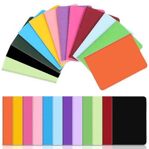 Coztie Notizbücher, 12 Stück Liniert Seiten A6 Notizblock, Skizzenbuch, Kraft Notizbuch A6 liniert Notizheft mit 30 Seiten für Schule Büro Reisen Zeichnen Back to School Geschenk 12 Farben 14 x 9 cm von Coztie