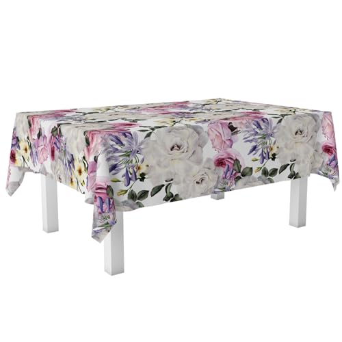 Cozy Home & Living Tischdecke 140x240 cm Rechteckig, Dekorative, Wasserabweisend, Abwaschbar Tischdecken, Schmutzabweisende Wachsdecke, Fleckenresistente, Motiv: Rosenmuster, Blättermuster Cozy Home & Living Tischdecke 140x240 cm Rechteckig, Dekorative, Wasserabweisend, Abwaschbar Tischdecken, Schmutzabweisende Wachsdecke, Fleckenresistente, Motiv: Rosenmuster, Blättermuster von Cozy Home & Living