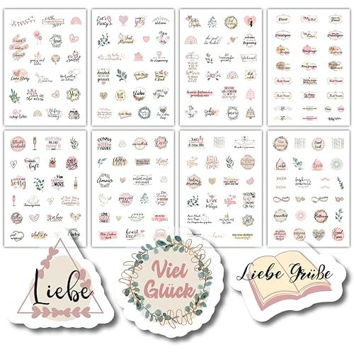 Sticker Hochzeit Gästebuch - Rosa - Liebevoll designte Sticker - 187 Motive - Aufkleber Hochzeit für das Gästebuch - Sticker Gästebuch Hochzeit Sticker Hochzeit Gästebuch - Rosa - Liebevoll designte Sticker - 187 Motive - Aufkleber Hochzeit für das Gästebuch - Sticker Gästebuch Hochzeit von Cozy Interior