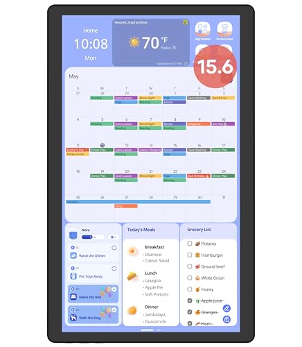 Cozyla Digitaler Kalender, Wand-Touchscreen, Aufgabendiagramm, Aufgabenliste, Notizblock, intelligenter elektronischer Kalender für Familienmahlzeitenplaner, Android-Tablet, unterstützt alle Google Cozyla Digitaler Kalender, Wand-Touchscreen, Aufgabendiagramm, Aufgabenliste, Notizblock, intelligenter elektronischer Kalender für Familienmahlzeitenplaner, Android-Tablet, unterstützt alle Google von Cozyla Mate