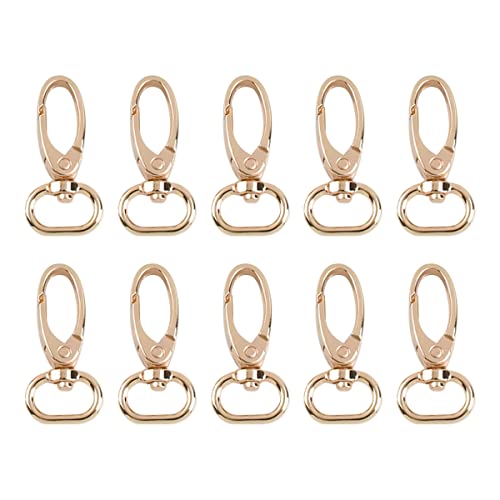 Cozylkx 10 Stück 16 mm Drehkarabiner Zinklegierung Schlüsselanhänger Karabinerhaken Mit Ovalem Ring Für Die Schmuckherstellung, Taschen, Lanyard-Clips,Roségold Cozylkx 10 Stück 16 mm Drehkarabiner Zinklegierung Schlüsselanhänger Karabinerhaken Mit Ovalem Ring Für Die Schmuckherstellung, Taschen, Lanyard-Clips,Roségold von Cozylkx