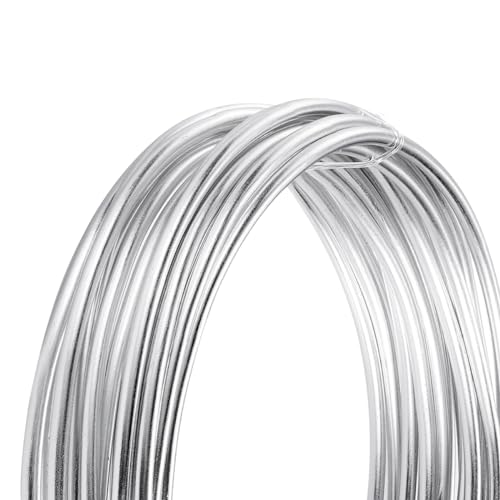 Cozylkx 2 Meter Eloxierter Aluminiumdraht Zum Modellieren, 3mm Metall-Basteldraht, Biegsamer Formdraht Für Schmuckherstellung, Modellierung, Bonsai-Training von Cozylkx