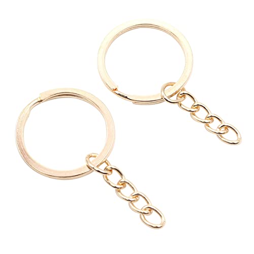 Cozylkx 20 Stück Schlüsselanhänger, Geteilte Metall-Schlüsselanhänger, Schlüsselanhänger-Rohlinge für Basteln, DIY, Schmuck, Schlüsselanhänger, Schlüsselanhänger, KC-Gold, 25 mm von Cozylkx