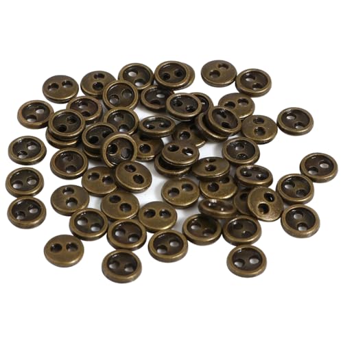 Cozylkx 50 Stück Mini-Metallknöpfe, 5 Mm, Runde Nähknöpfe, 2 Löcher, Kleine Knöpfe Zum Nähen, Stricken, DIY, Handgefertigtes Kunsthandwerk Cozylkx 50 Stück Mini-Metallknöpfe, 5 Mm, Runde Nähknöpfe, 2 Löcher, Kleine Knöpfe Zum Nähen, Stricken, DIY, Handgefertigtes Kunsthandwerk von Cozylkx