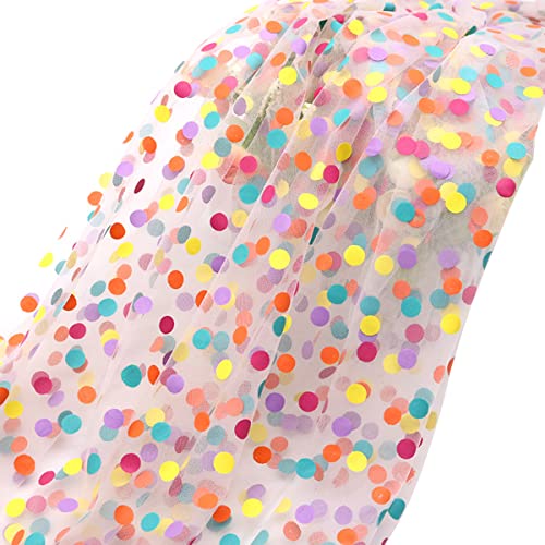 Cozylkx Tüll Stoff Mit Regenbogen Punkten, 1,6m x 1m, Bunter, Mit Punkten Bedruckter Netzstoff Für Tutu-Röcke, Schleifen Und Kostüme Cozylkx Tüll Stoff Mit Regenbogen Punkten, 1,6m x 1m, Bunter, Mit Punkten Bedruckter Netzstoff Für Tutu-Röcke, Schleifen Und Kostüme von Cozylkx