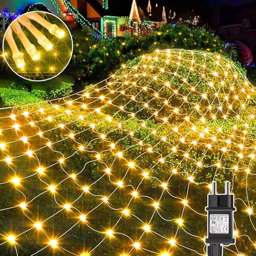 Cozymeow Lichternetz Außen 3x2m 200 LED Lichterkette Netz Außen mit Stecker, Timer, 8 Modi Wasserdicht Weihnachtsbeleuchtung Außen Netz für Büsche Garten Balkon Baum Innen Fenster Deko - Warmweiß Cozymeow Lichternetz Außen 3x2m 200 LED Lichterkette Netz Außen mit Stecker, Timer, 8 Modi Wasserdicht Weihnachtsbeleuchtung Außen Netz für Büsche Garten Balkon Baum Innen Fenster Deko - Warmweiß von Cozymeow