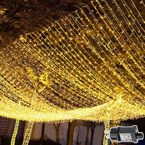 Cozymeow Lichtervorhang 6m x 3m 600 LED Lichterketten Vorhang, 8 Modi Weihnachtsbeleuchtung Strombetrieben Wasserdicht Fenster für Wand Zimmer Balkon Außen Innen Deko (Warmweiß) von Cozymeow