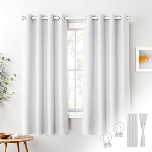 Cozyor 2X blickdichte Vorhänge + 2X Raffhalter mit Magnet, Thermogardine gegen Kälte, weiß Purity, Gardine mit Ösen für Schlafzimmer, Wohnzimmer, Kinderzimmer 175x135 cm Cozyor 2X blickdichte Vorhänge + 2X Raffhalter mit Magnet, Thermogardine gegen Kälte, weiß Purity, Gardine mit Ösen für Schlafzimmer, Wohnzimmer, Kinderzimmer 175x135 cm von Cozyor